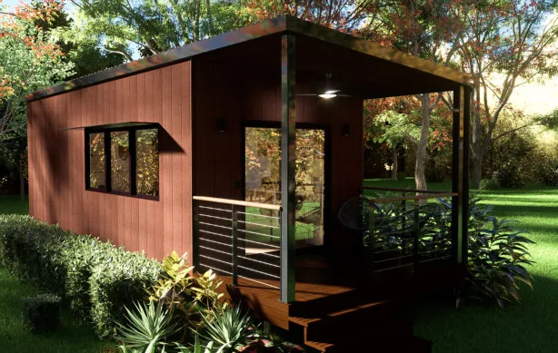Dahlia modular cabin exterior render