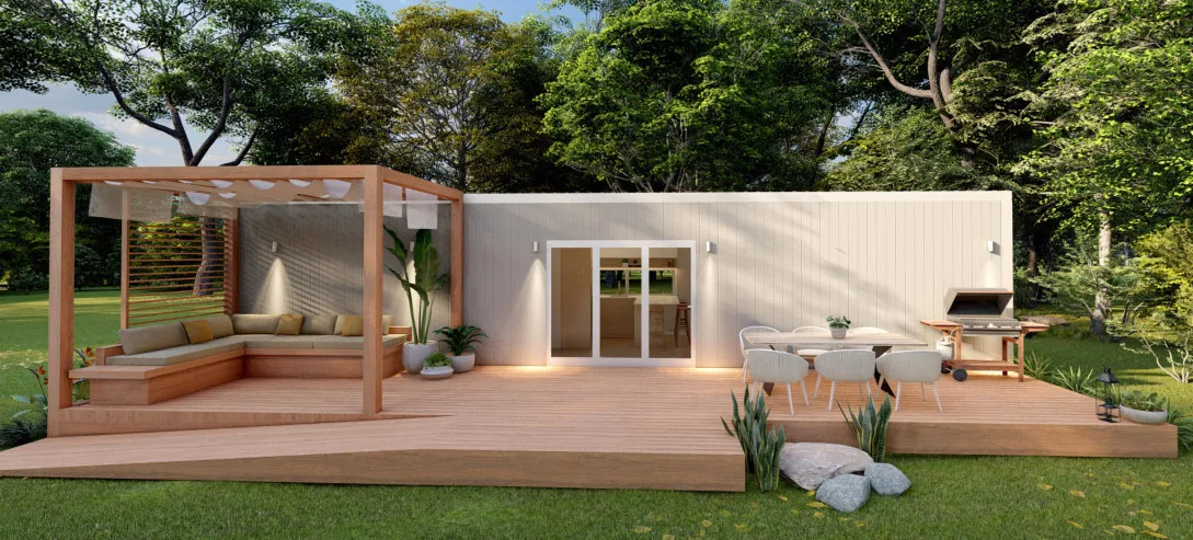 Daintree 2 bedroom modular home exterior render