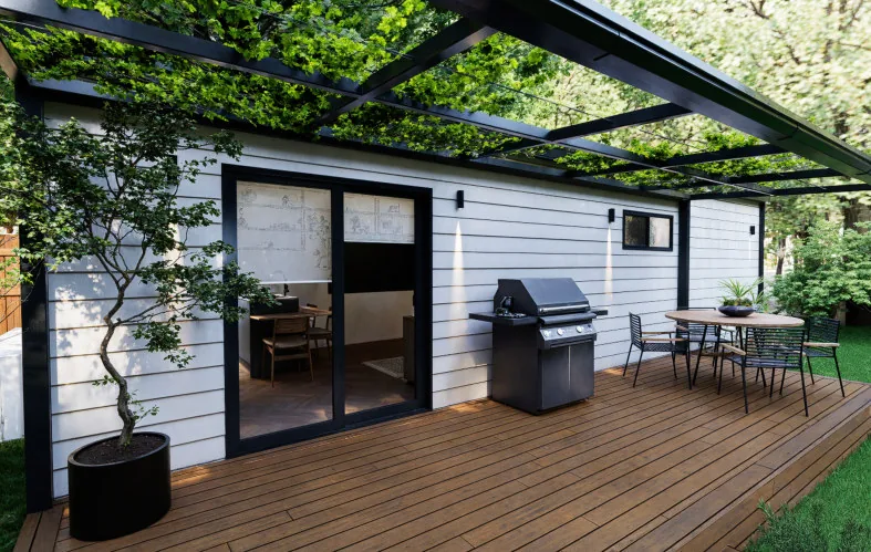Straddie 1 bedroom modular home exterior render